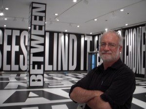 Here is Steve dressing appropriately (black) for Barbara Kruger's installation at Lever House.