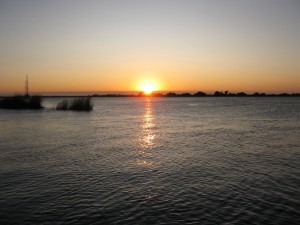 Sunset on the delta