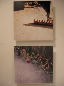 Tamsen Wojtanowski, cast, 17 x 17 inches color photograph bikes, 17 x 17 inches, color photograph 