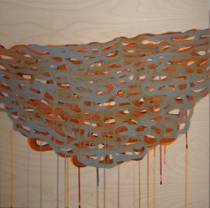 Tim McFarlane, new painting on wood at Bridgette Mayer Gallery