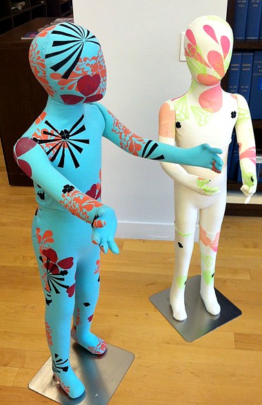 Cutest little "slip covered" mannequins you ever did see will be part of the "Candy Coated Wonderland" installation at the Perelman Building, The Philadelphia Museum of Art.