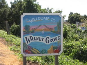 Welcome to Walnut Grove; sign is by Chris Spencer