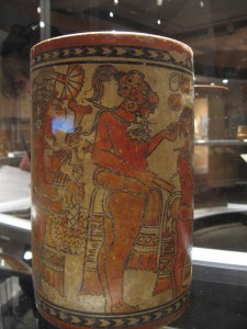 The Chama Vase, 8th century CE, shows a kind of slouchy guy with wispy whiskers and hair with attitude