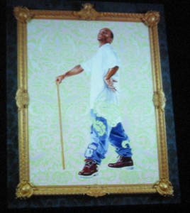Kehinde Wiley. The artist said this pose, based on a Dutch painting of a wealthy man, made the young model uncomfortable because by in today's culture it looks effeminate.