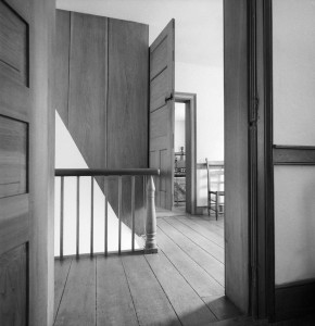 William Earle Williams ‘Levi Coffin House Interior, Fountain City, UGRR Station, Indiana,’ (2001) gelatin silver print, 7 x 7 in.