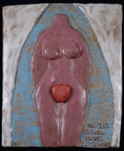 Beatrice Wood ‘Un peut d’eau dans du savon’ (1917, 1977 replica) Glazed earthenware and soap, 11 ¾ x 9 7/8 “